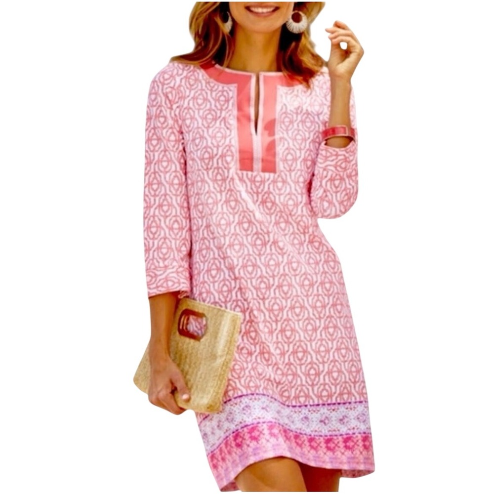 Cabana Life Women's Napa Embroidered Tunic Dress Large NWT UPF 50 Resortwear